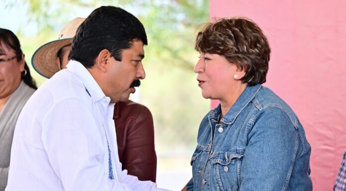 Delfina Gómez fortalece al campo mexiquense con entrega de geomembrana para represa en Texcoco