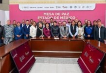 Delfina Gómez encabeza Mesa de Paz en Nezahualcóyotl; destacan reducción de homicidios y robo de vehículos en el Oriente mexiquense
