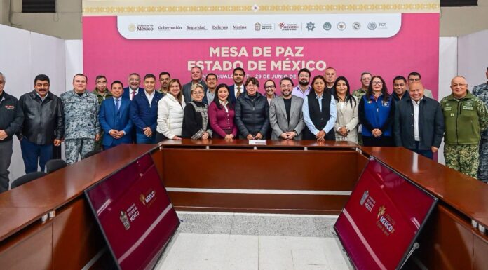 Delfina Gómez encabeza Mesa de Paz en Nezahualcóyotl; destacan reducción de homicidios y robo de vehículos en el Oriente mexiquense