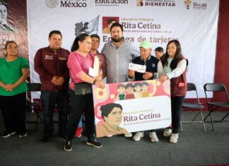 Más de mil 400 familias de Chimalpa reciben apoyo de la Beca Rita Cetina en Naucalpan