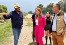 Supervisa Saray Benítez trabajos preventivos en el Río El Arenal para proteger a familias de Mexicaltzingo