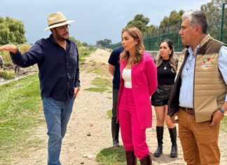 Supervisa Saray Benítez trabajos preventivos en el Río El Arenal para proteger a familias de Mexicaltzingo