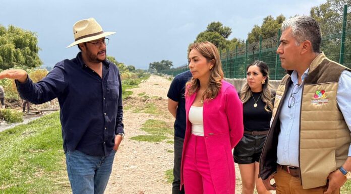 Supervisa Saray Benítez trabajos preventivos en el Río El Arenal para proteger a familias de Mexicaltzingo