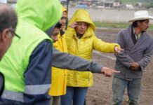 Danae Espinoza supervisa zonas afectadas por lluvias y refuerza acciones preventivas en Joquicingo