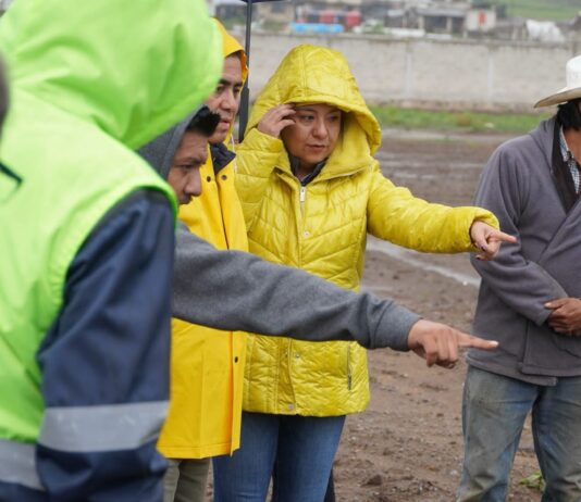 Danae Espinoza supervisa zonas afectadas por lluvias y refuerza acciones preventivas en Joquicingo