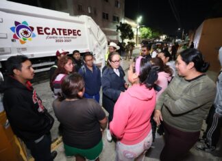 Azucena Cisneros fortalece la prevención de inundaciones con recolección nocturna de basura en Ecatepec