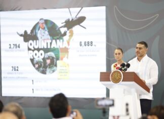 Gabinete de Seguridad reporta 3 mil 800 detenidos y aseguramiento de 6.6 toneladas de droga en Quintana Roo