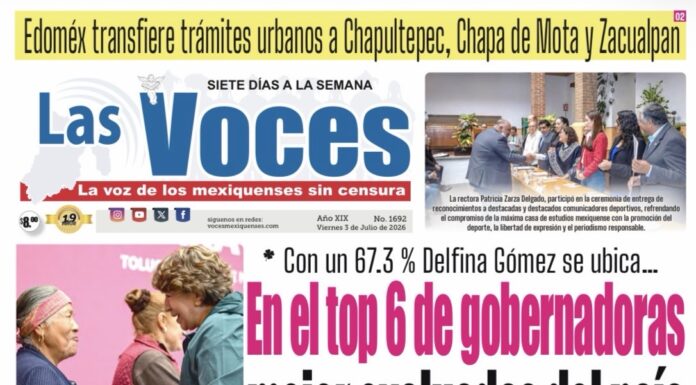 Con un 67.3 % Delfina Gómez se ubica… En el top 6 de gobernadoras En el top 6 de gobernadoras mejor evaluadas del país