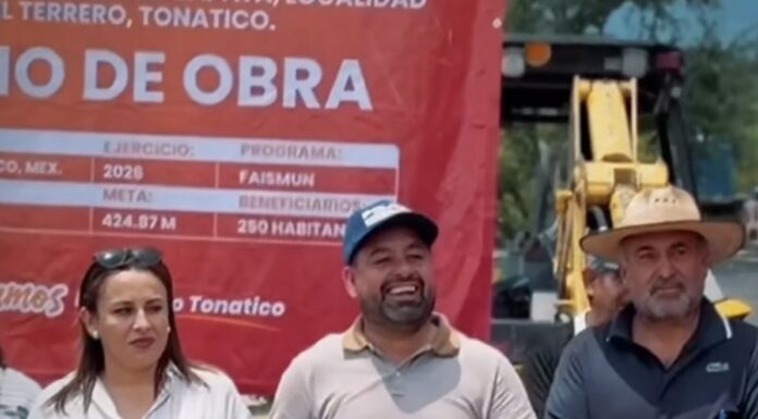 César Fuentes impulsa obras de infraestructura sanitaria Tonatico para mejorar la calidad de vida