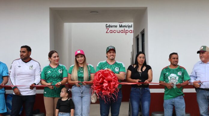 Zacualpan fortalece infraestructura deportiva con inauguración de nuevas gradas en la Unidad Deportiva “Filiberto Toledo Hdz.”