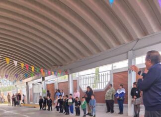 Gobierno de San Martín de las Pirámides entrega rehabilitación del acceso principal del Jardín de Niños Acalli