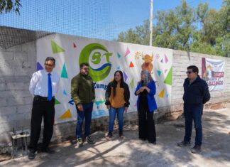 Avanza construcción de arcotecho en CBT No. 2 de San Pedro de la Laguna; buscan concluirlo para el próximo ciclo escolar