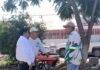 Supervisa Nazario Gutiérrez avances del jardín comunitario de Santa María Tulantongo en Texcoco