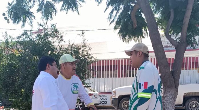 Supervisa Nazario Gutiérrez avances del jardín comunitario de Santa María Tulantongo en Texcoco