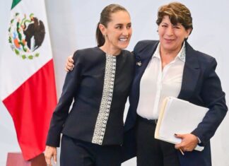 Delfina Gómez recibe a Claudia Sheinbaum en el Estado de México para presentar avances de la coordinación entre gobiernos
