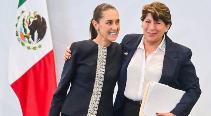 Delfina Gómez recibe a Claudia Sheinbaum en el Estado de México para presentar avances de la coordinación entre gobiernos