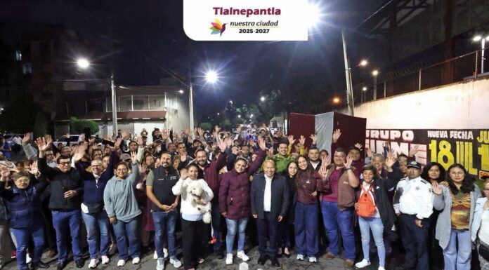 Refuerza Tlalnepantla la seguridad en Valle Ceylán con nuevas luminarias