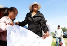 Supervisa Lupita Díaz avance de obra de drenaje sanitario en El Tecomate, Ixtlahuaca