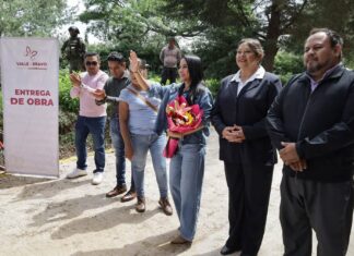 Michelle Núñez entrega obra vial en San Juan Atezcapan y fortalece la movilidad comunitaria en Valle de Bravo