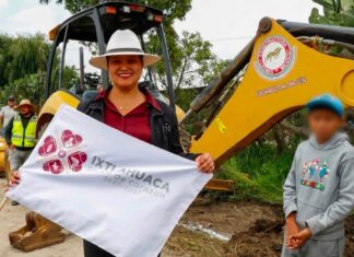 Lupita Díaz inicia construcción de red de drenaje sanitario en Huereje para fortalecer la infraestructura de Ixtlahuaca
