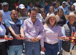Ofelia Antonio Sandoval entrega obra de concreto hidráulico en Loma Alta para fortalecer la movilidad en Villa del Carbón