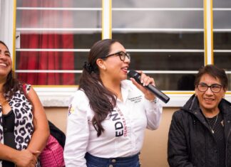 Edna Talavera inicia construcción de techumbre en primaria de San Juan la Isla para fortalecer la infraestructura educativa