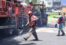 Avanza repavimentación de Paseo Matlatzincas con el “Diablo Dragón”