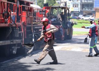 Avanza repavimentación de Paseo Matlatzincas con el “Diablo Dragón”