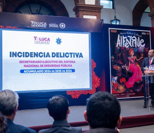 Toluca reporta reducción de más del 83% en homicidio doloso durante los últimos tres años