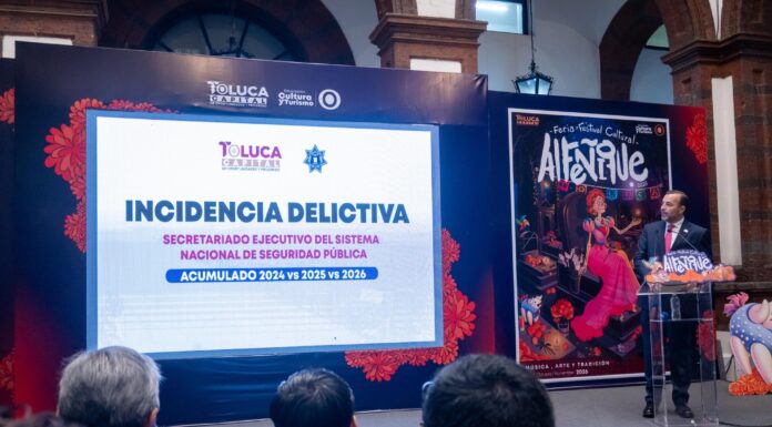 Toluca reporta reducción de más del 83% en homicidio doloso durante los últimos tres años