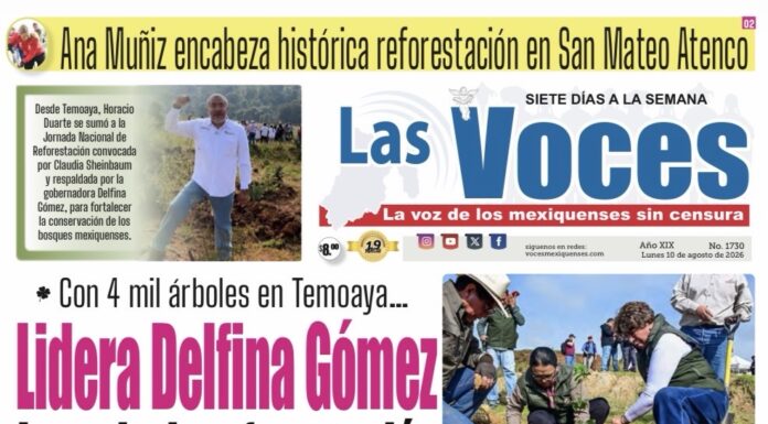 Con 4 mil árboles en Temoaya…Lidera Delfina Gómez Jornada de reforestación
