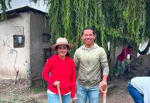 Sinaí Lugo encabeza jornada de faena comunitaria en Santa María Tetitla