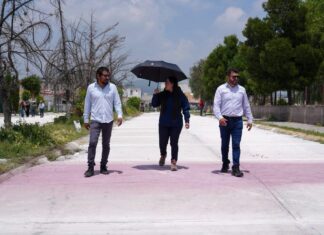 Zumpango avanza en la conexión de calles con nuevas pavimentaciones en Villas de la Laguna