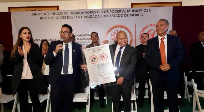 Tlalnepantla conmemora 60 años de vida sindical del SUTEyM y refrenda compromiso con la dignificación laboral