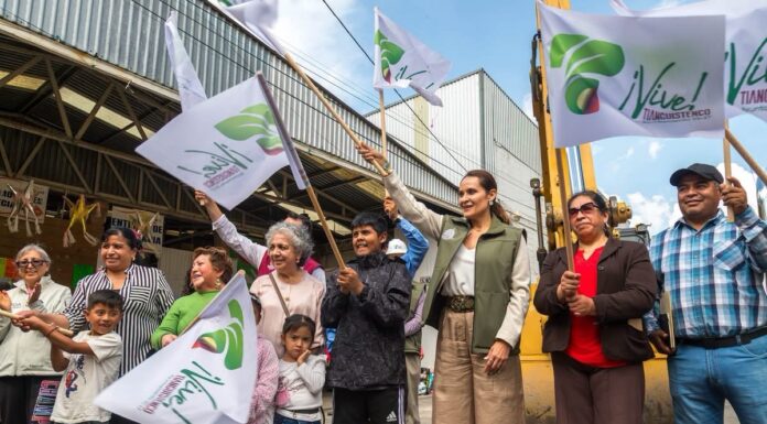 Erika Olea impulsa transformación urbana con obras en la calle 20 de Noviembre de Tianguistenco