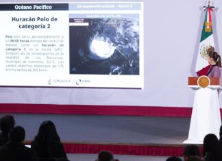 Huracán Polo deja saldo blanco en Baja California Sur; autoridades evaluarán daños
