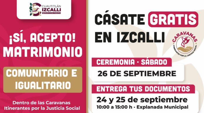 CUAUTITLÁN IZCALLI ACERCA CERTEZA JURÍDICA A LAS FAMILIAS CON MATRIMONIO COMUNITARIO E IGUALITARIO