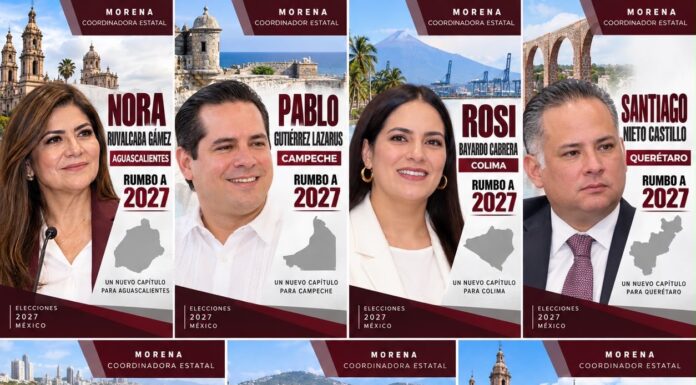 MORENA MUEVE SUS PIEZAS RUMBO A 2027: LA BATALLA POR 17 GUBERNATURAS YA COMENZÓ