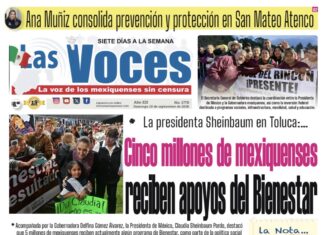 La presidenta Sheinbaum en Toluca:…Cinco millones de mexiquenses reciben apoyos del Bienestar