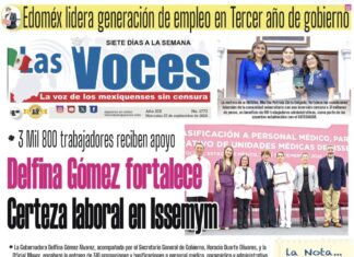 3 Mil 800 trabajadores reciben apoyo Delfina Gómez fortalece Certeza laboral en Issemym