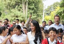 Entregan calle Huizaches en San Mateo Acatitlán con el programa Caminos con Bienestar
