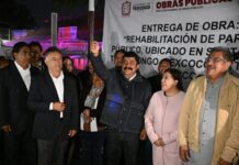 Texcoco rehabilita parque público de Tulantongo y recupera su teatro al aire libre
