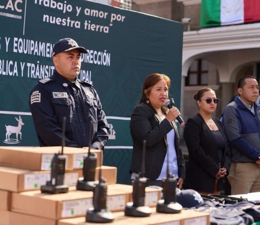 Ocoyoacac fortalece a su Dirección de Seguridad Pública y Tránsito Municipal con nuevo equipamiento