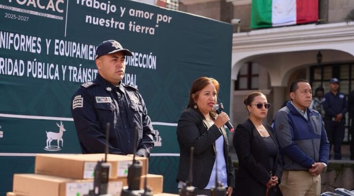 Ocoyoacac fortalece a su Dirección de Seguridad Pública y Tránsito Municipal con nuevo equipamiento