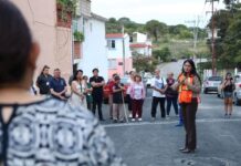 Jessica Rosalio da paso a la mejora de la calle Oyamel en Ixtapan de la Sal