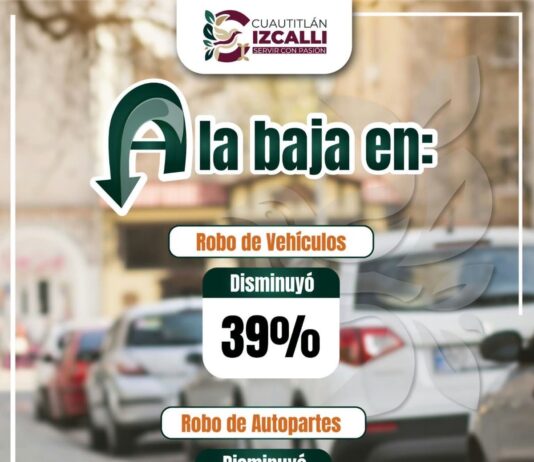 BAJAN 39% LOS ROBOS DE AUTO Y 49% LOS DE AUTOPARTES EN IZCALLI