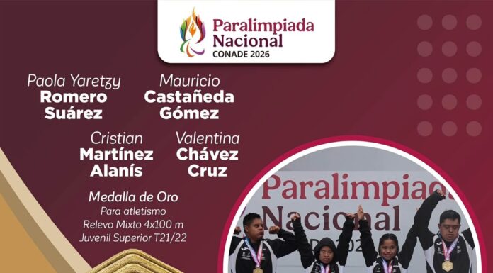 Delfina Gómez reconoce a campeones mexiquenses de oro en la Paralimpiada Nacional CONADE 2026