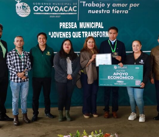 Ocoyoacac celebra el talento de su juventud con la presea “Jóvenes que Transforman”