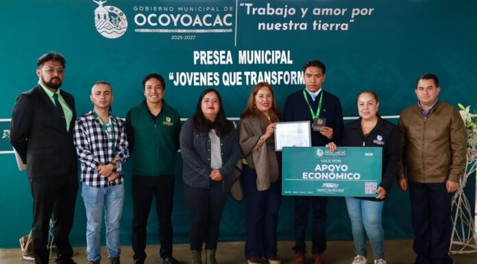 Ocoyoacac celebra el talento de su juventud con la presea “Jóvenes que Transforman”
