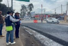 Ivette Topete da seguimiento al asfaltado del bulevar Popocatépetl en Amecameca